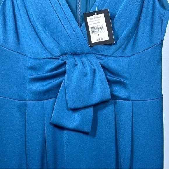 Nanette Lepore Stella Shift Dress Dark Teal Size 4 Bow Formal NWT - Picture 13 of 13